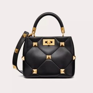 SMALL ROMAN STUD THE HANDLE BAG IN NAPPA